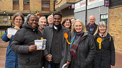Lib Dem campaigners in West Thamesmead
